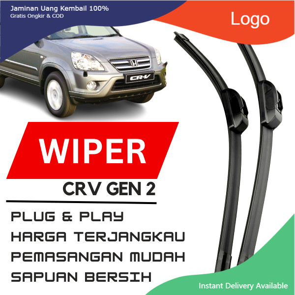 WIPER CRV GEN2 KARET WIPER DEPAN MOBIL CRV GEN 2 FRAMELESS Tasya_Variasi_Mobil