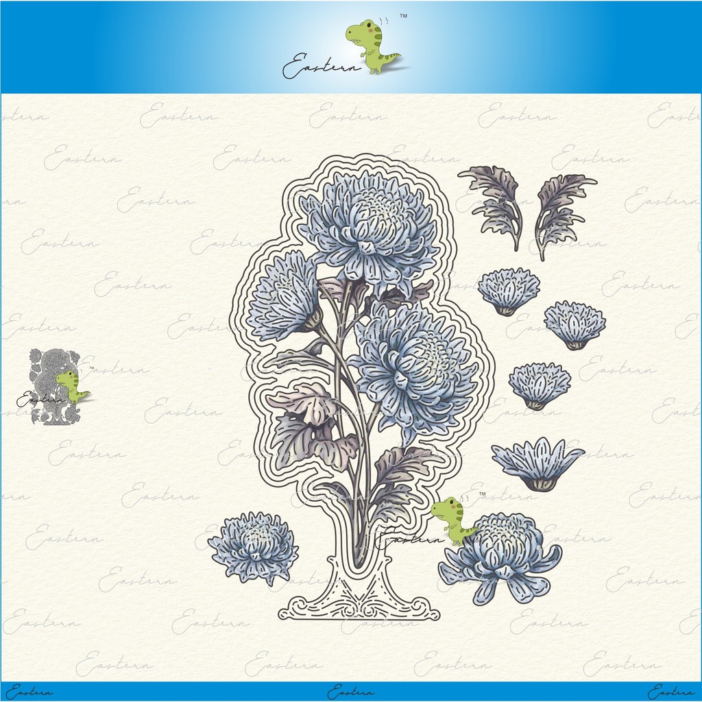 

Chrysanthemums In Bloom metal cutting dies 2022 new diy molds Scrapbooking Paper Making die cuts crafts Printed Sheet