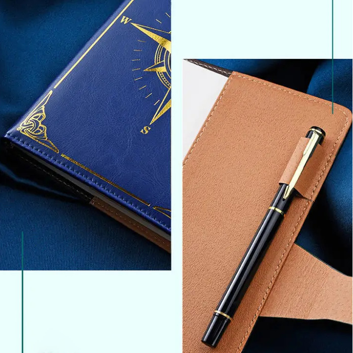 

QNSHP JESJELIU Buku Jurnal Leather Notebook Diary 300 Halaman with Lock - JJ-03