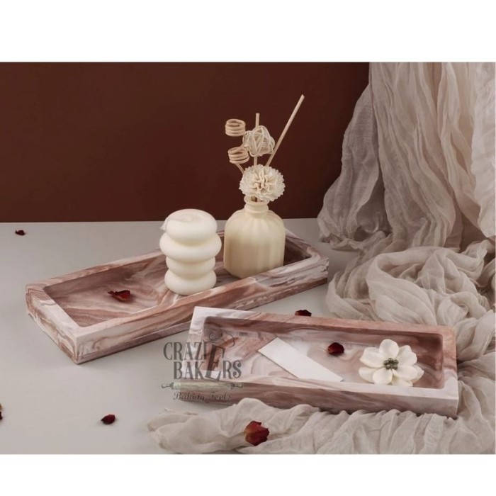 Cetakan Silikon Nampan Persegi Rectangle Tray Resin Coaster Mold - Rectangle Tray1