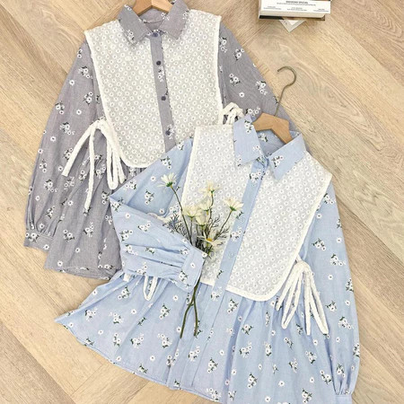 JIA Fashion Baju Lebaran Wanita Muslimah Terbaru / SUNNY FLORAL BLOUSE / Blus Brukat Kekinian / Ootd