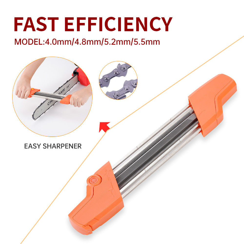 

2 In 1 Easy File Chainsaw Chain Sharpener 3/8 P 4.0mm Saw Teeth Set Fast Sharpening With 2pcs 5/32 Inch Files Chain Sharpener