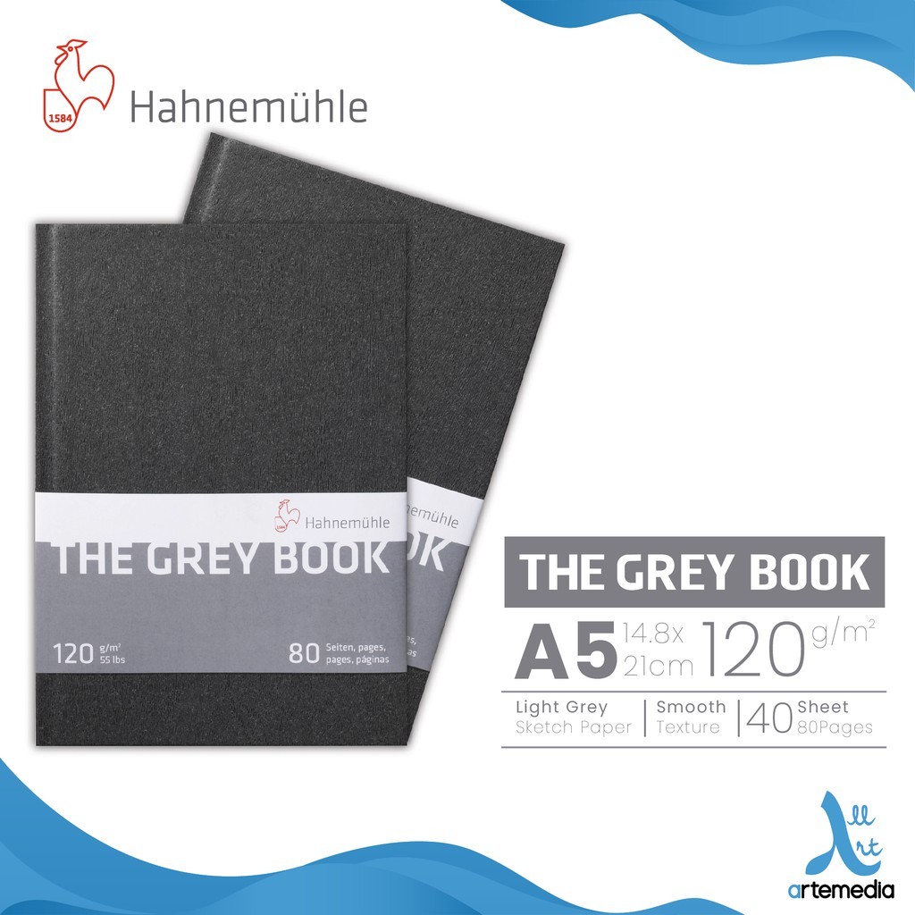 

Gramedia Surabaya - Hahnemuhle The Grey Book A5 Hard Cover Sketchbook