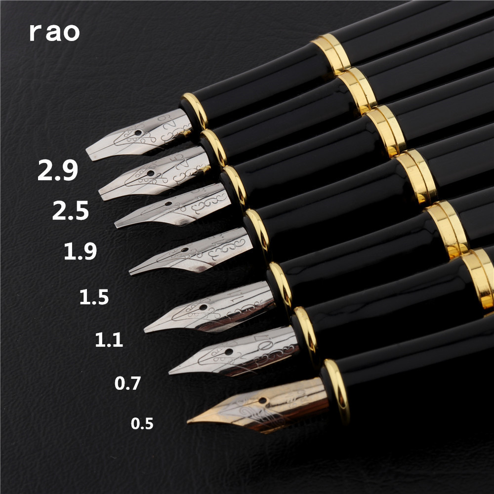 

Luxury Quality 389 Black 0.5/0.7/1.1/1.5/1.9/2.5/2.9mm English Calligraphy Fountain Pen Stationary Supplies School Pens