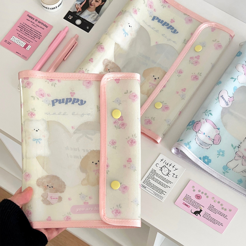 

A5 A6 Rose Dog Cat DIY Binder Photocards Collect Book Diary Agenda Planner DIY Cover Album Stationery