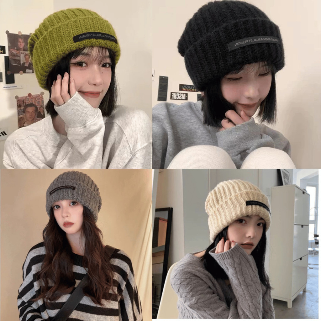 Topi Kupluk Baret Rajut Dewasa Knitted Hat Casual Korea Fashion