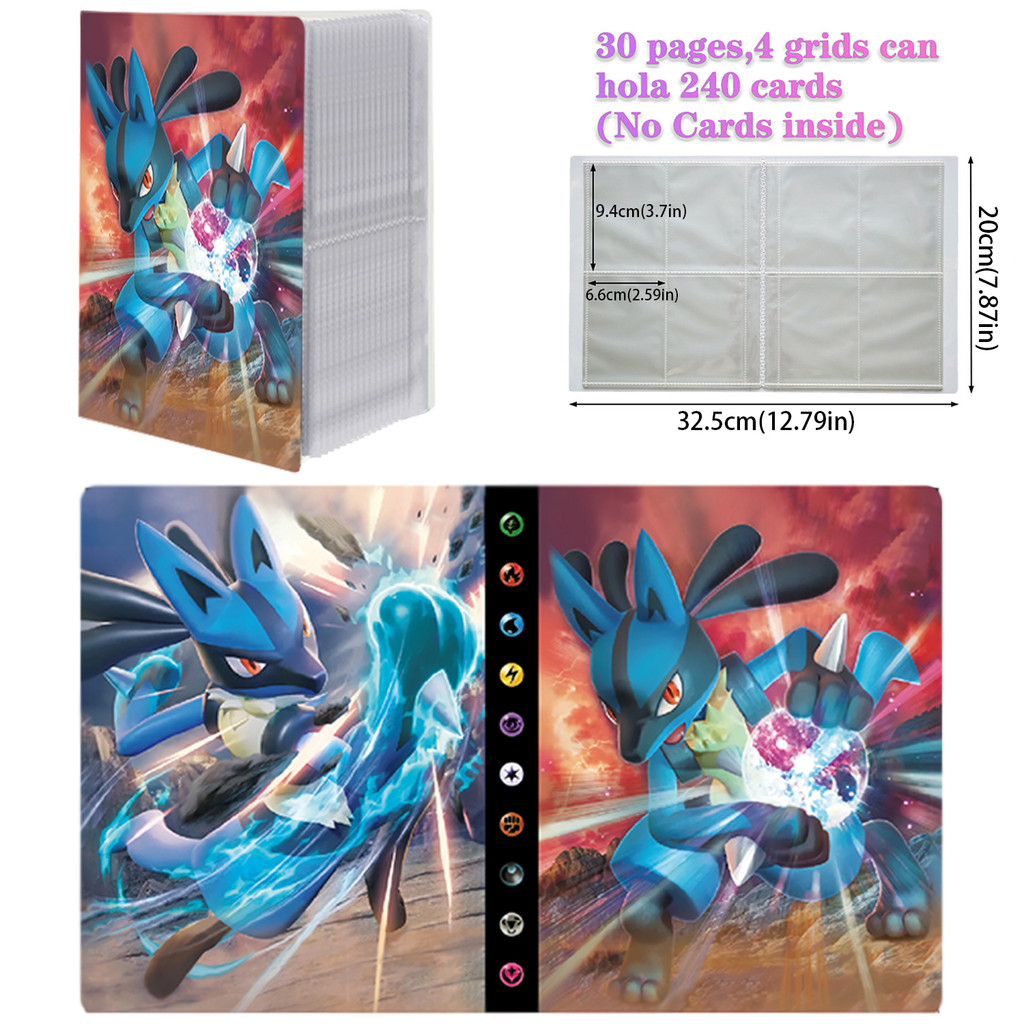 

2024 Charizard Holder Binder Collections Folder Anime Card Protector Notebook for Pokemones Album 240Pcs Card Book