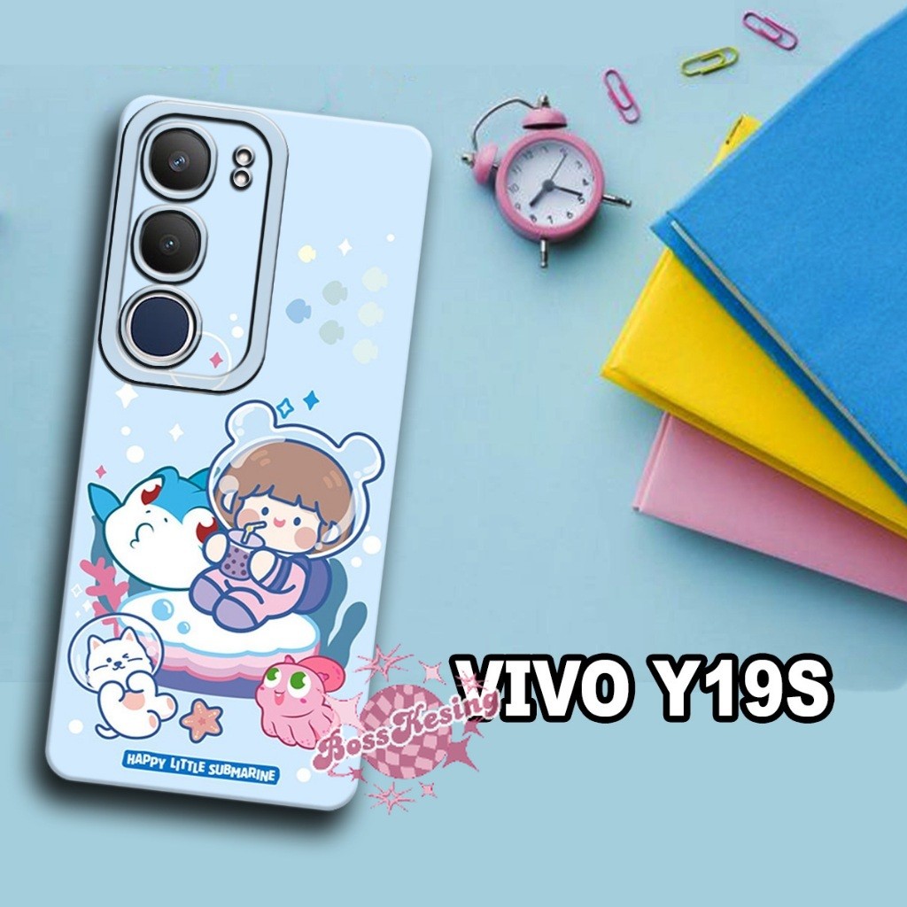 #40/ Softcase karet lentur untuk vivo y19s/Motif cewek/case vivo y19s/kesing vivo y19s/silicon vivo 