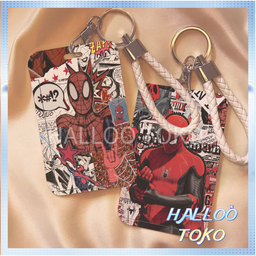 

ID CARD HOLDER MOTIF KAWAII TEMPAT KARTU PHOTOCARD PHOTO CARD Pelindung + Tali,Bersama-sama dalam bingkai Spider-Man dan Pink Spider