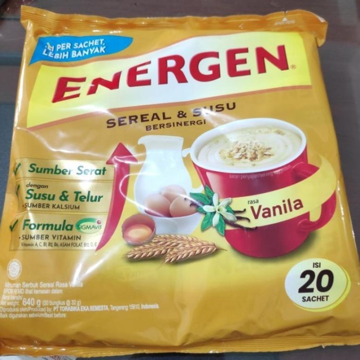 

New Item ENERGEN RASA VANILA ISI 20S 640G