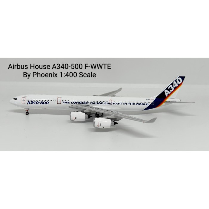 Pesawat Terbang Airbus House A340-500 F-WWTE  Phoenix Skala 1/400 Diecast