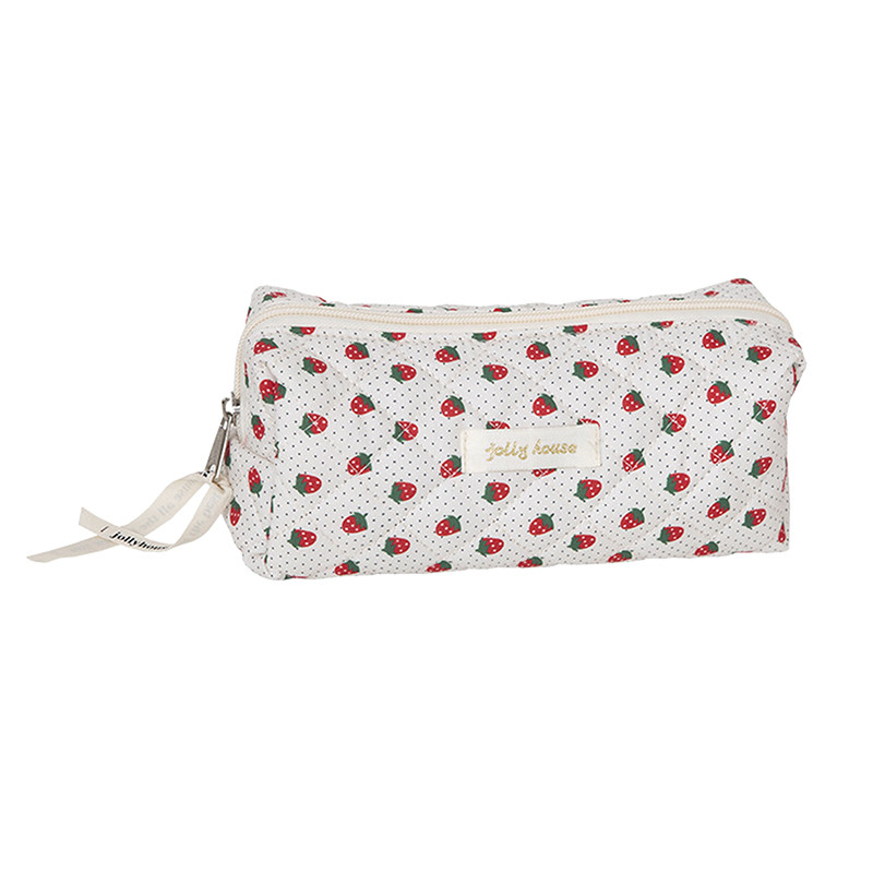 

Simple Floral Pencil Pouch Fashion Kawaii Pencil Case Korean Style For Girl Soft Cotton Large Capacity Stationery Storage Bag