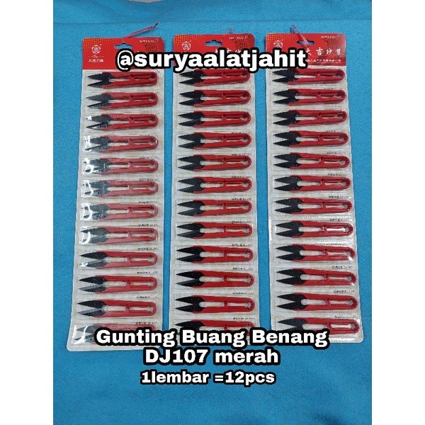 

LETERSHOP Gunting Buang Benang DJ107 merah =rp.7.250/1pcs