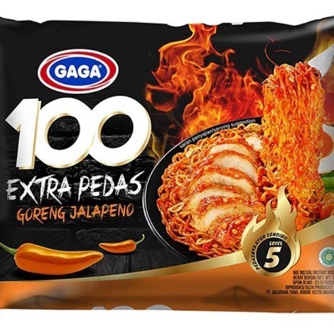 

NEW ITEM NOODLE GAGA 100 XTRA PEDAS GORENG JALAPENO 85G