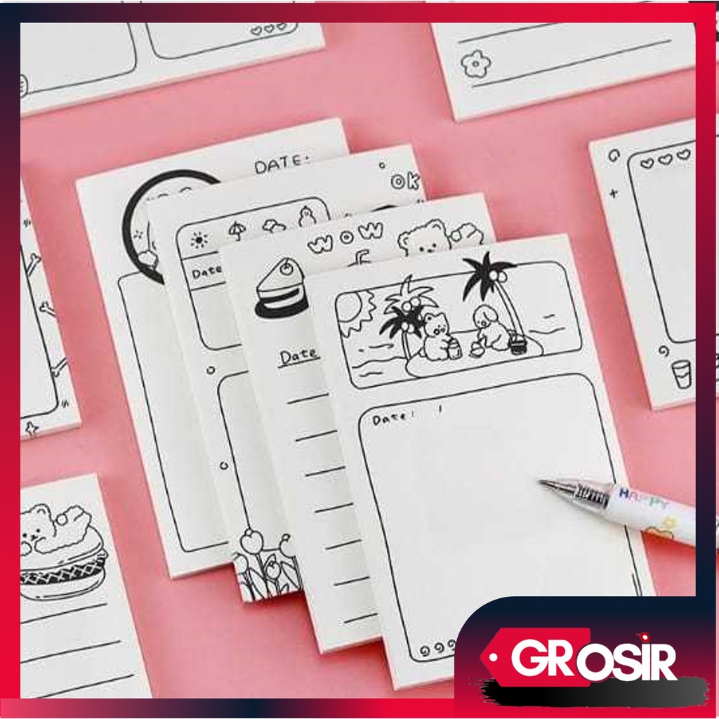

Grosir - S6272 Memo Tempel Kartun / Memo Reminder Tempel / Sticky Notes Motif Kartun Lucu / Sticky To Do List Kartun / Sticky Notes
