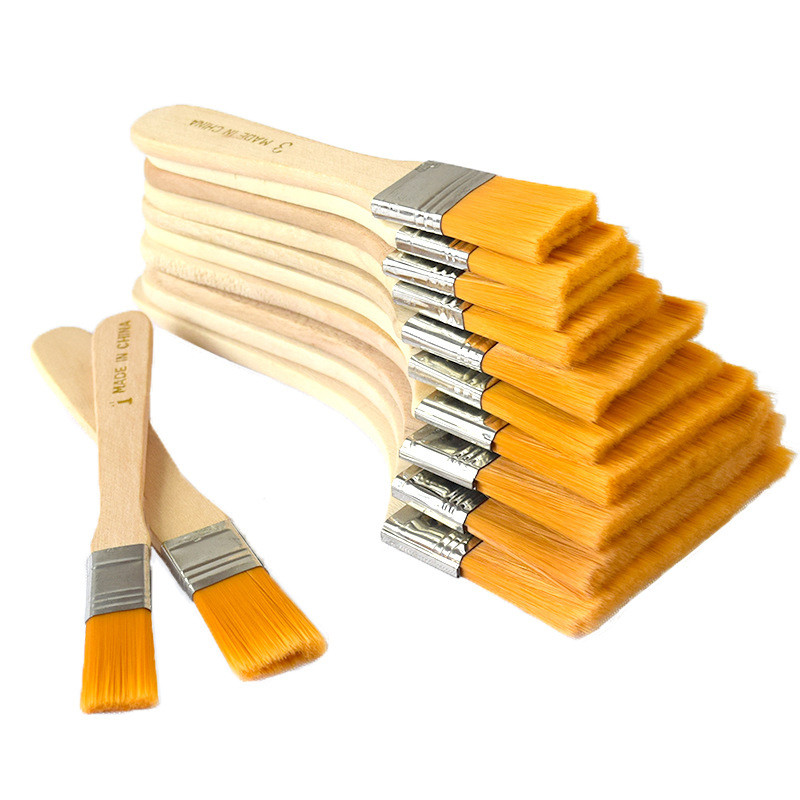 

12pcs/set Oil Paint Brush Memory Nylon Paint Brushes For Cleaning Brush Watercolor Wooden Painting Brush Tools Art Supplies Set