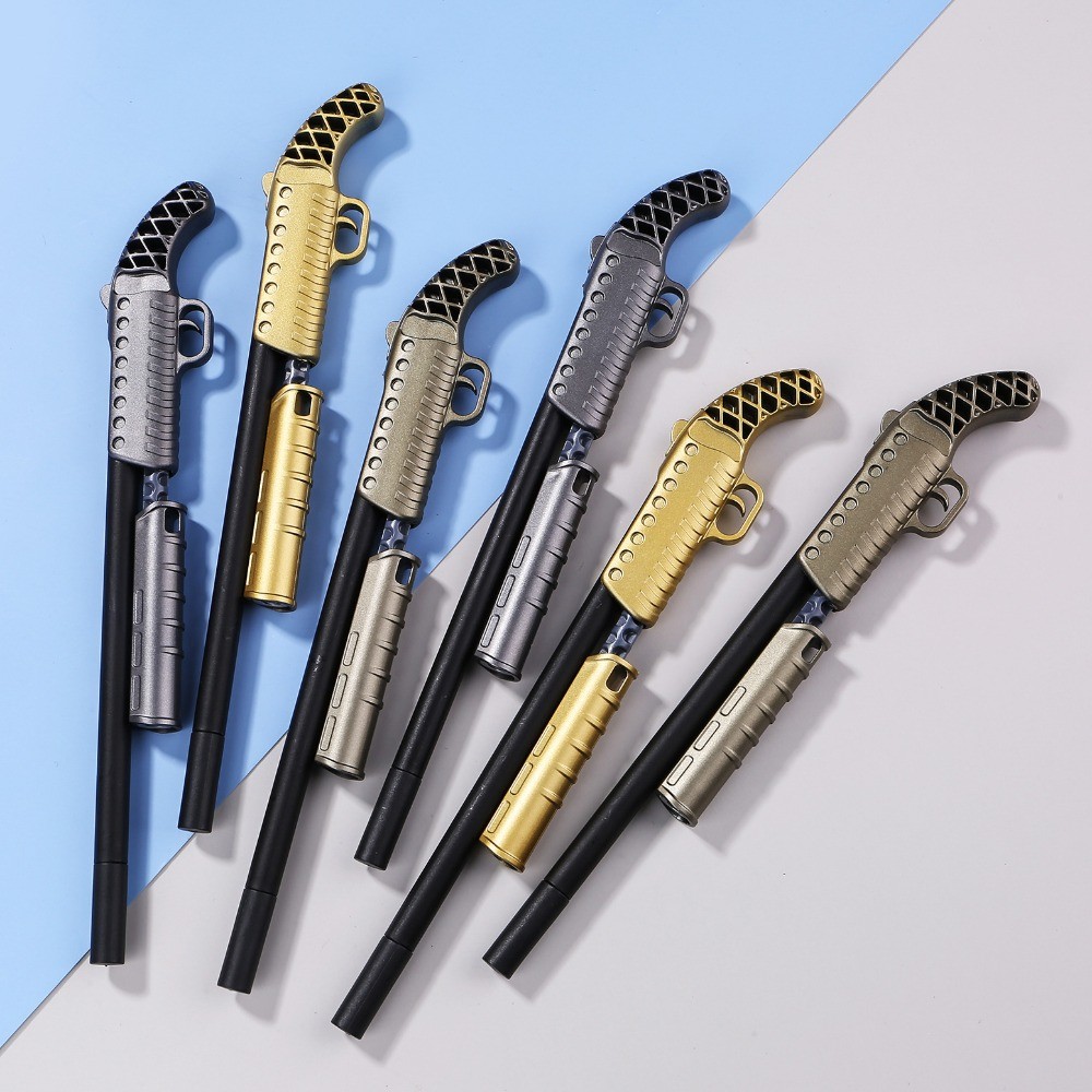 

Creative Shotgun Gun Shape Gel Pens Led Light Glowing Gel Pen Funny Stationery Student Stationery Pen Gift Pen with Light