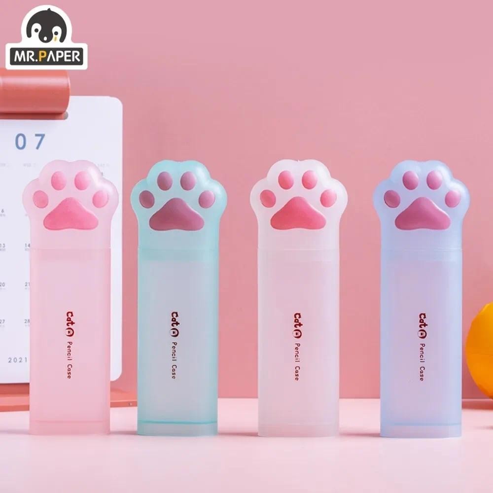 

Mr. Paper Cat Paw Shape Cute Pencil Case Student Large Capacity Pencil Box Kawaii Stationery School Supplies 4 Style