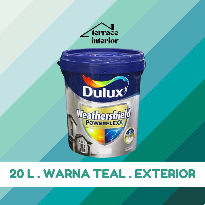 Cat Tembok Dulux Weathershield Powerflex Exterior 20 L Teal Gloss