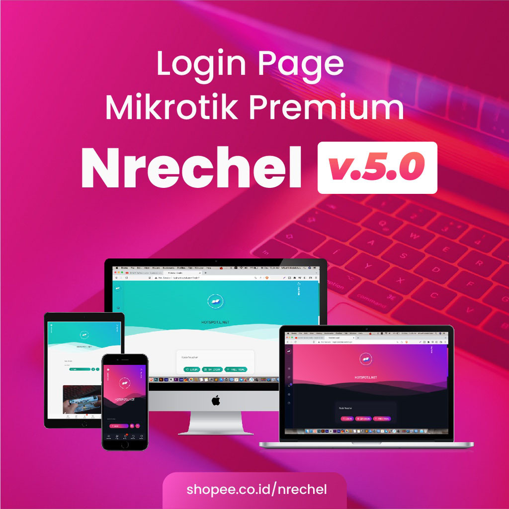 Template Login Page Mikrotik Premium Ringan Dark Mode (Wifi Nrechel v.5.0)