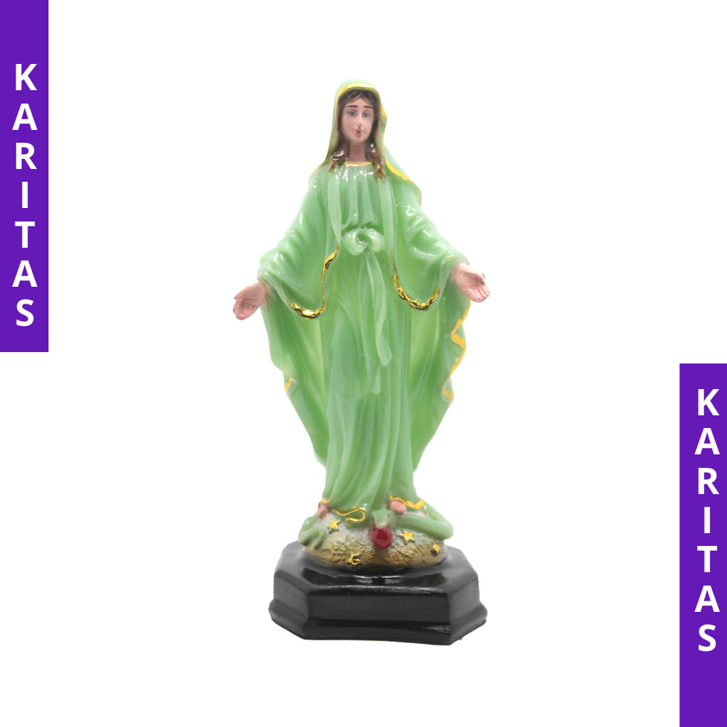 PATUNG MARIA 25 CM FOSFOR (Glow in the Dark) / PATUNG BUNDA MARIA / PATUNG KATOLIK FOSPOR