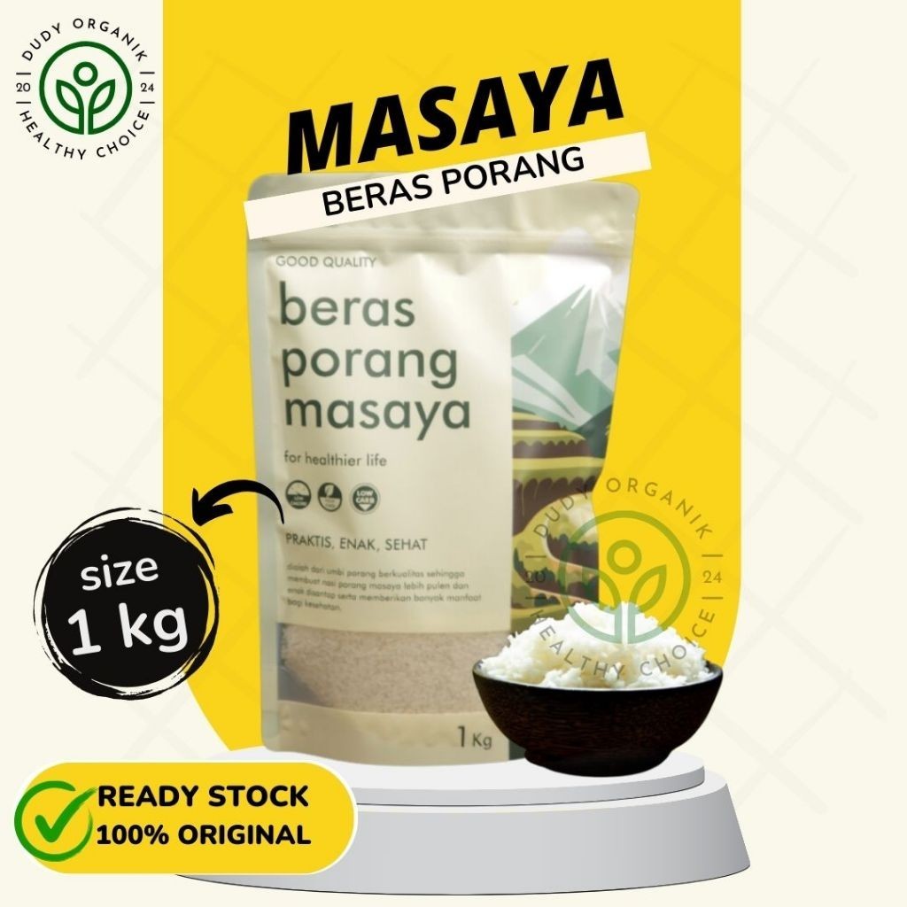 

[Ready Stock] MASAYA BERAS PORANG 1 KG shirataki konjac diet sehat