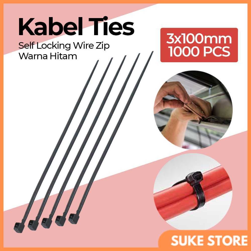 

YCDC Kabel Ties Self Locking Wire Zip 3x100mm 1000 PCS - LYZ-100