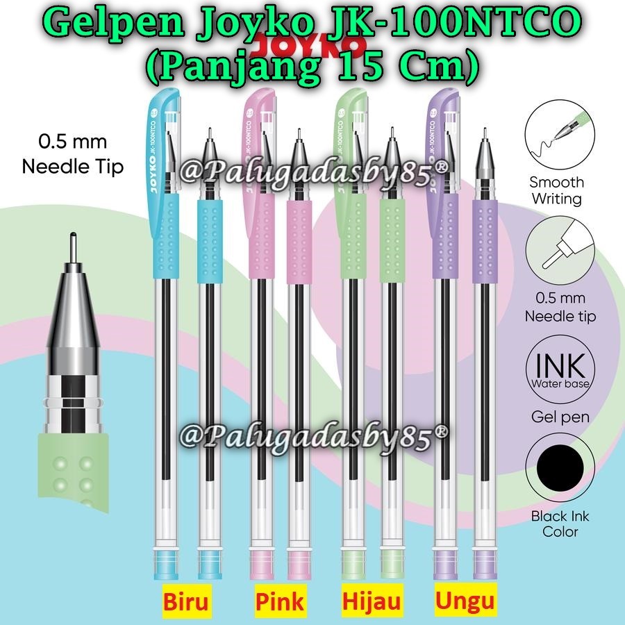

(1 Biji) Gelpen JOYKO JK-100NTCO 0.5 mm Hitam / Gel Pen Pulpen Pena Jel Joyko JK-100NTCO (1 Biji)
