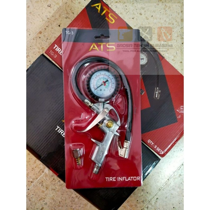 Tire Pressure Gauge 3 in 1 ATS || ALAT UKUR DAN ISI TEKANAN ANGIN BAN 3 FUNGSI ATS - Grosir Teknik S