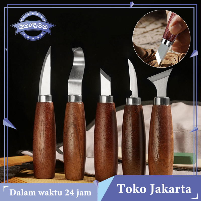 

Alat Pahat Kayu Set 5pcs Pemahat Ukir Kayu Wood