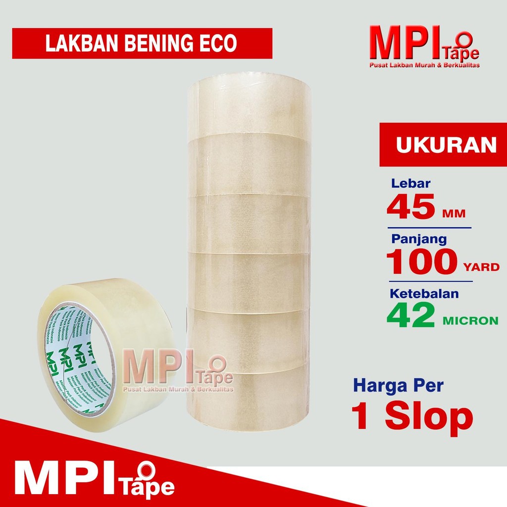 

1 Slop - Lakban Bening Ekonomis 45 x 100 Yard - Lakban Packing - MPI