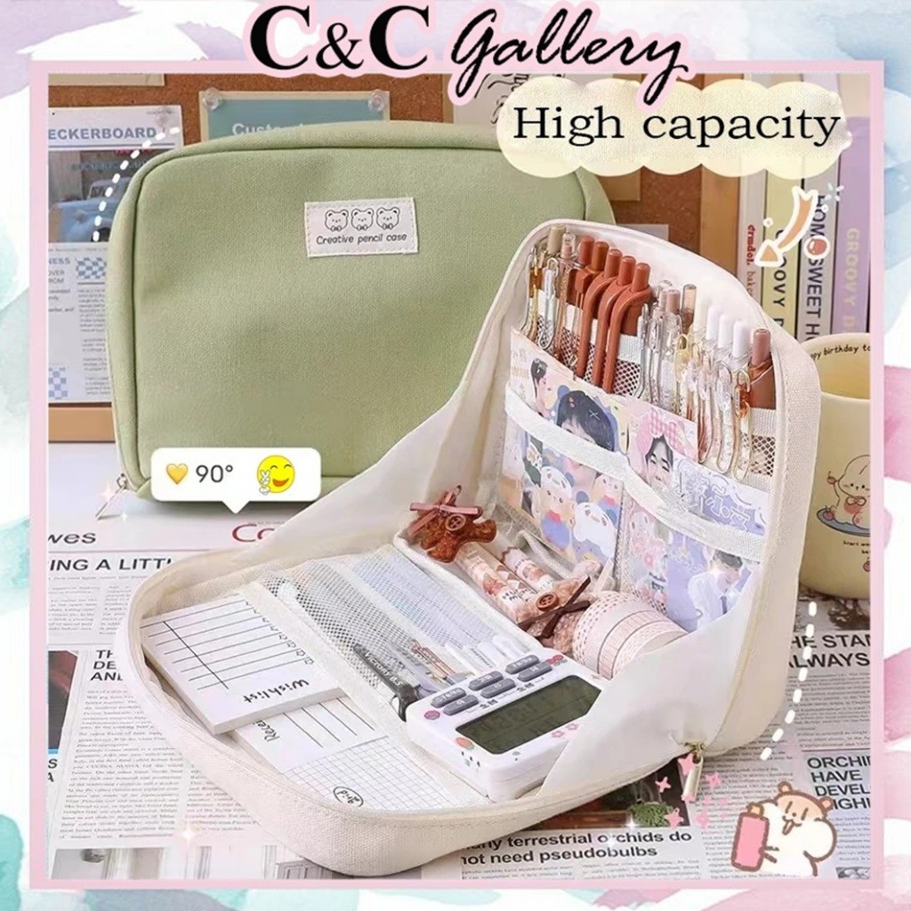 

GARNESHOP TEMPAT PENSIL KOREA MULTI SEKAT UKURAN JUMBO
