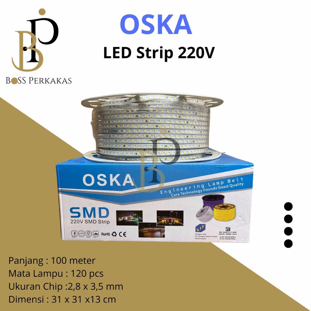 LED Strip 2835/120LED Oska @100mtr // Lampu Selang 2835/120LED Oska @100mtr