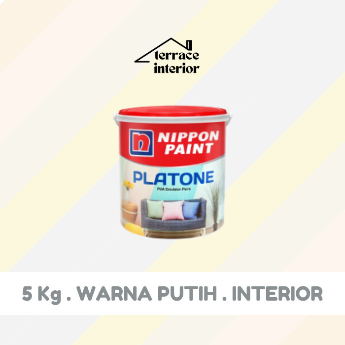 Cat Tembok Interior Nippon Paint Platone Warna Putih 5 KG