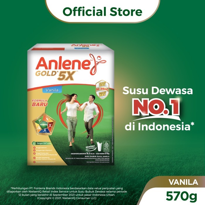 

Anlene Gold 5X Susu Bubuk Dewasa Vanila 570g - Tulang & Sendi