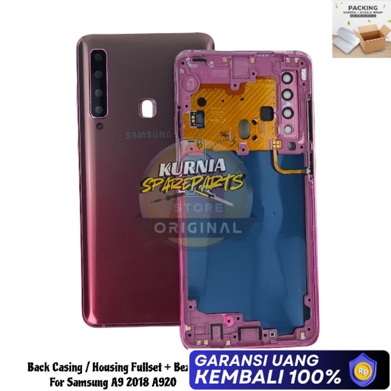 PRODUK BERGARANSI BACK CASING - KESING - HOUSING FOR SAMSUNG A9 2018 A920 BACKDOOR FULLSET + BEZEL