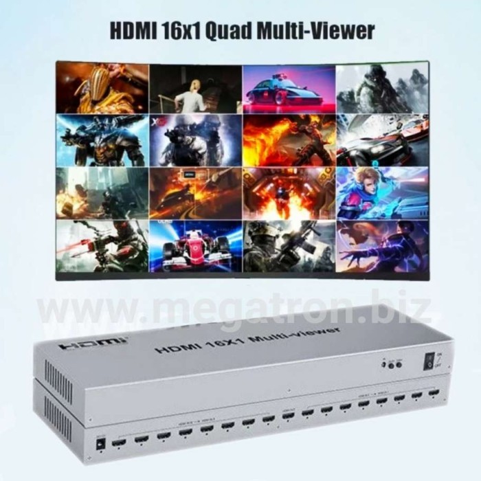 HDMI 16x1 Multi-Viewer (pembagi layar 16/8/4) - Seamless Switching
