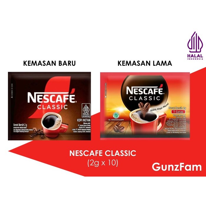 

Nescafe Classic Sachet 2gr - 1 Pack Isi 60 Sachet PROMO !