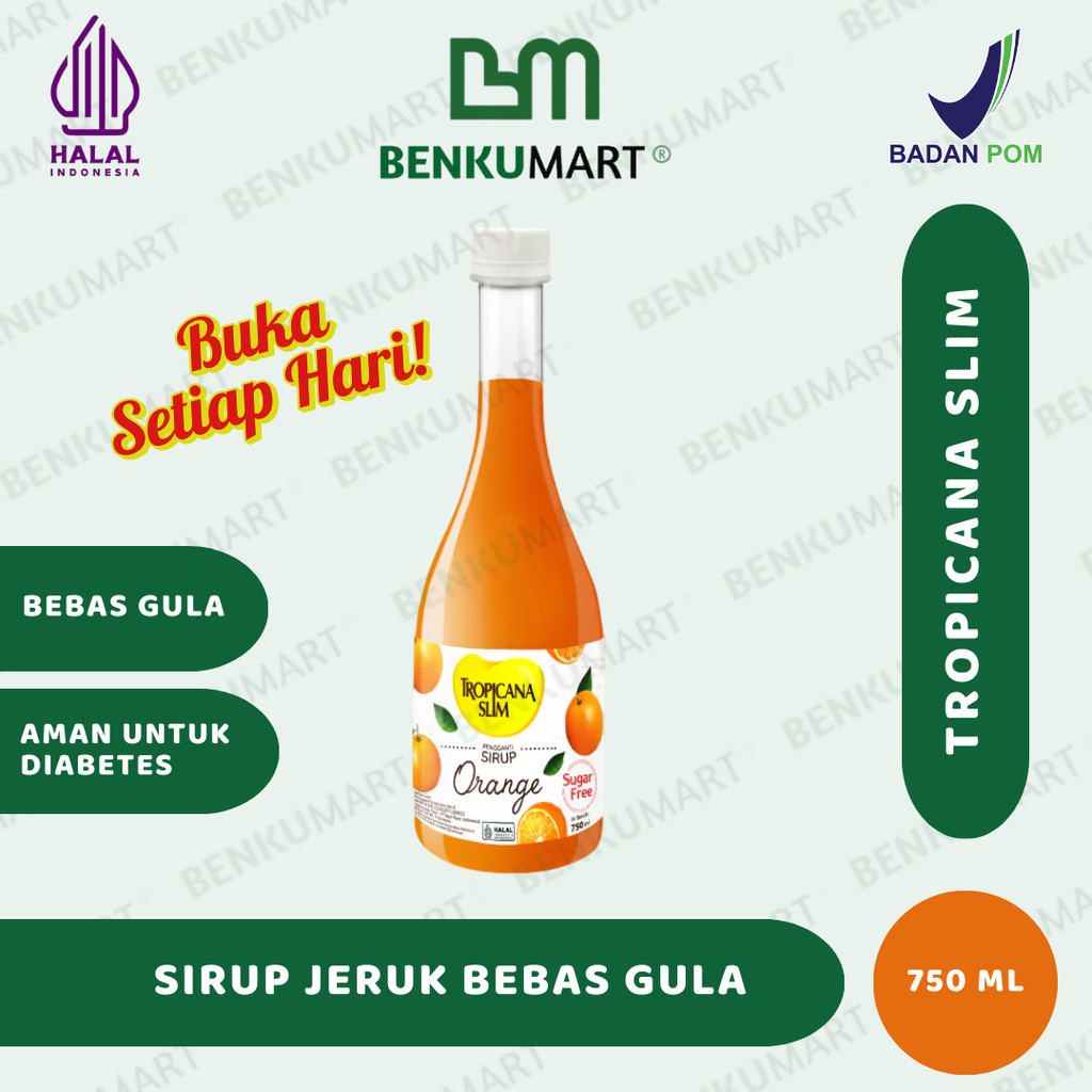 

Tropicana Slim Syrup Orange 750ml - Sirup Jeruk Bebas Gula