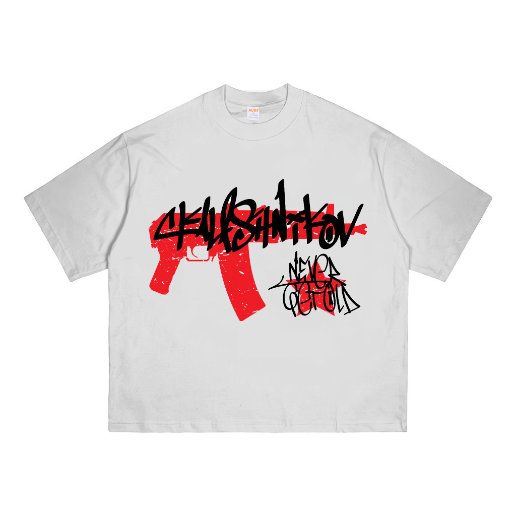 Chaos Tshirt Crop Boxy Oversize Boxy fit Tshirt baju boxy pria KAOS Pria dan Wanita