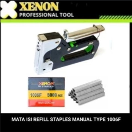 

XENON MATA REFILL ISI STAPLES MANUAL TYPE 1006F (5000PCS/KOTAK)