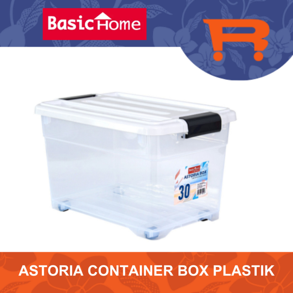 LION STAR BASIC HOME: ASTORIA CONTAINER BOX PLASTIK  30, 45, 55, 75, 85 LITER (WARNA PUTIH)