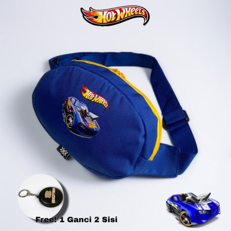 Brotherbag - Tas Pinggang Anak Laki Laki Mini Motif Mobil Hot Wheels Boboiboy Keren