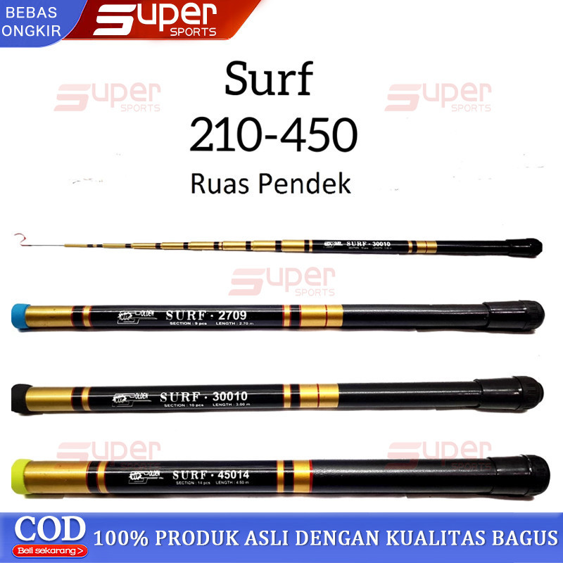 JORAN PANCING TEGEG SURF LENTUR KUAT RUAS PENDEK 40CM tegek ros pendek surf