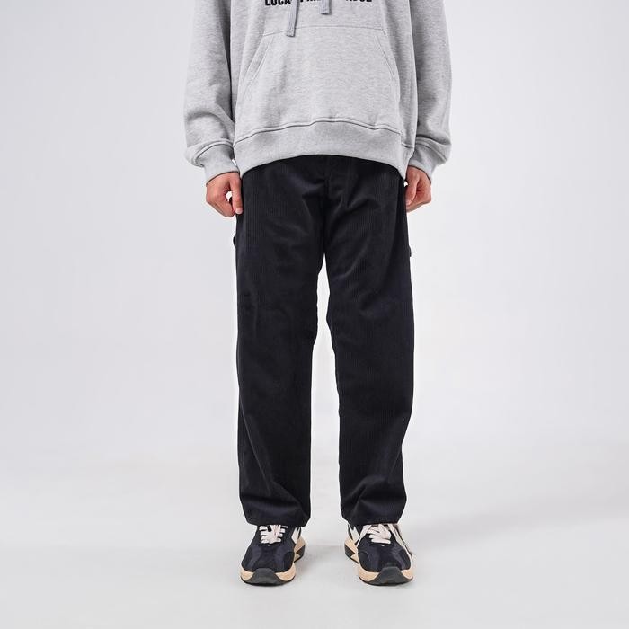 House of Smith Corduroy Carpenter Pants Corter Pants Black - Celana Corduroy Pria - M