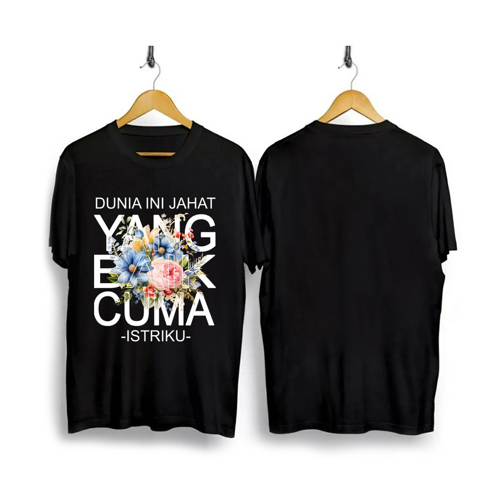 Kaos Pria Motif Bunga Leher Bulat Lengan Pendek Kaos Katun