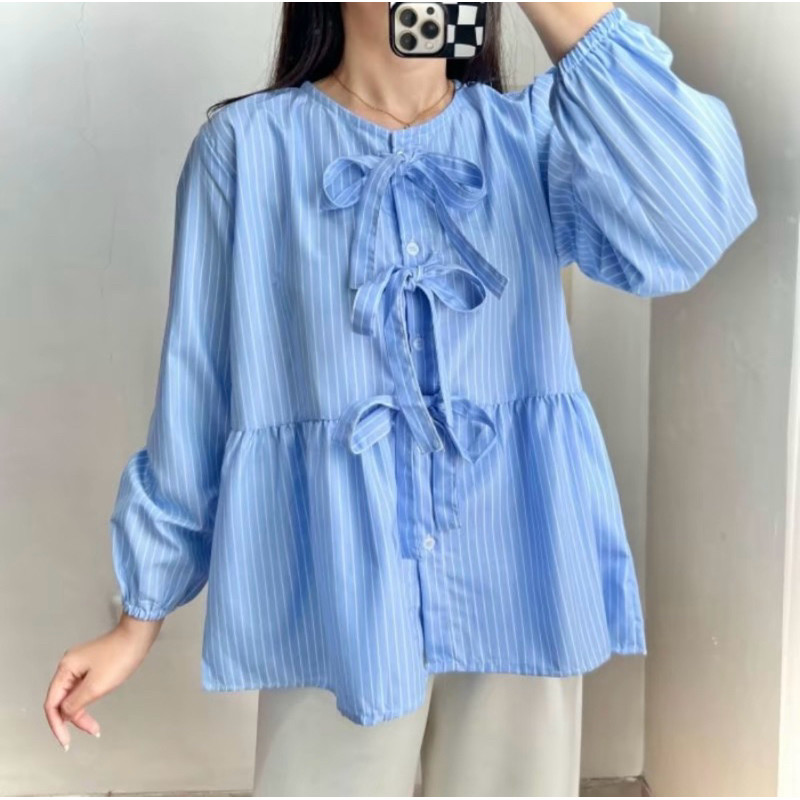 FS - BLOUSE PITA KEKINIAN / WINDA ATASAN BLOUSE PITA / BLOUSE RAMPEL SUSUN COQUETTE / BLOUSE PITA KE