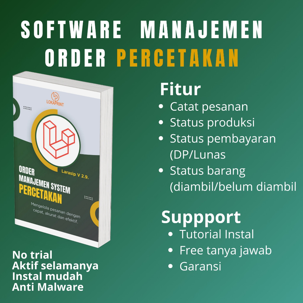 Aplikasi kasir digital printing larasip versi 2