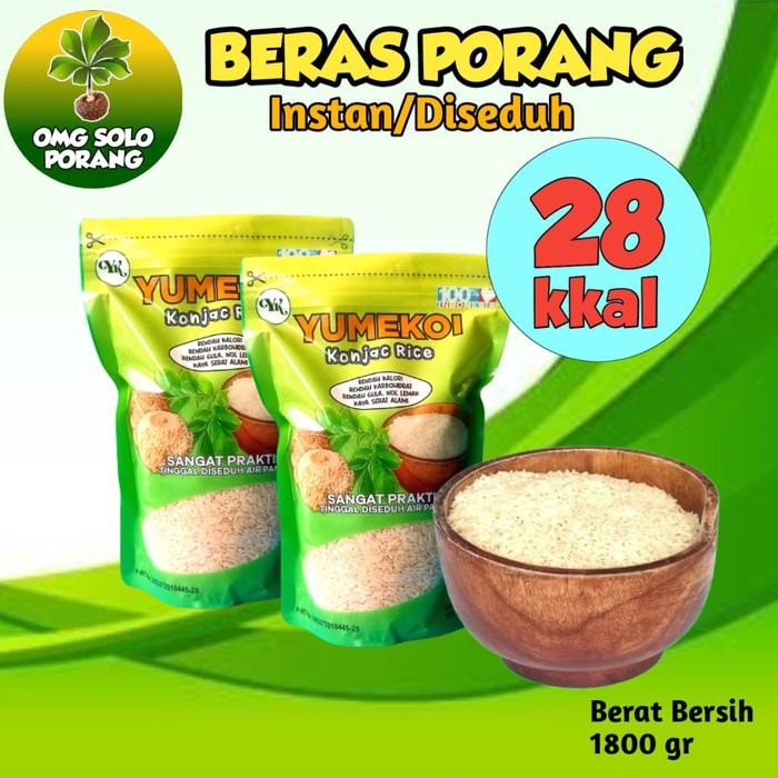 

Beras Porang Murah YUMEKOI Rendah gula Rendah lemak Alami Nasi Rice