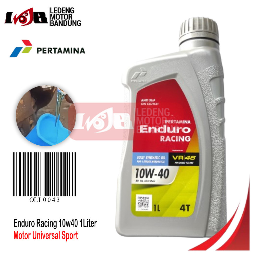 Pertamina Enduro Racing 1 Liter 10w40 JASO Ma2 API SJ Oli Motor Sport